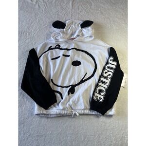 Justice Girls Snoopy Cinch Hem Hoodie Size XL 16p/18p NWT Snoopy Ears